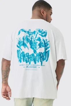 Plus Official Renaissance Back Print T-shirt In | UK^boohooMAN Online