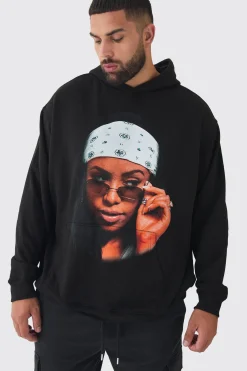 boohooMAN Plus Oversized Aaliyah License Hoodie | UK| Hoodies & Sweatshirts