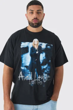 Plus Oversized Avril Lavigne License Print T-Shirt | UK^boohooMAN New