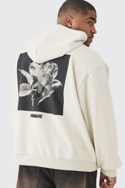 boohooMAN Plus Oversized Boxy Heavyweight Back Graphic Hoodie | UK| Hoodies & Sweatshirts