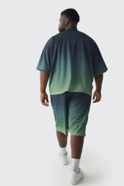 Plus Oversized Boxy Mesh Applique Ombre Moto Printed T-shirt | UK^boohooMAN Sale