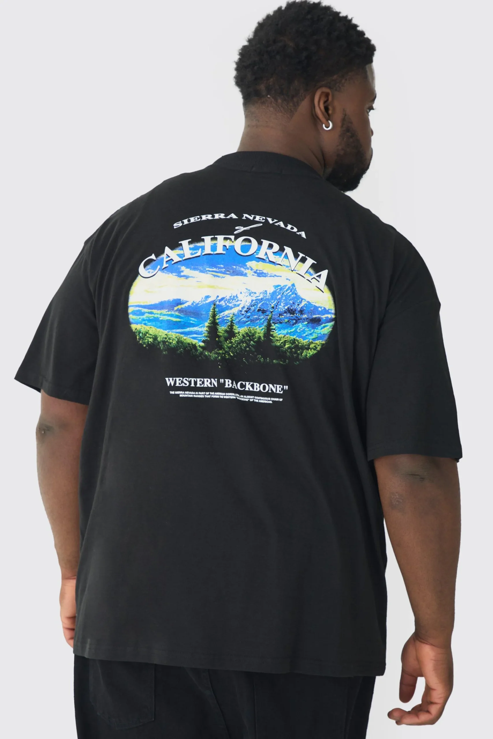 Plus Oversized California Landscape Back Print T-shirt | UK^boohooMAN Hot