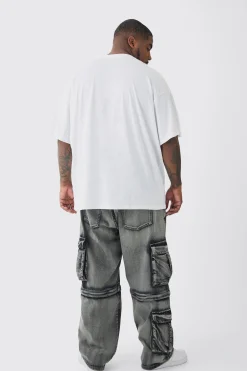 Plus Oversized Cross Embroidered T-shirt In | UK^boohooMAN Discount