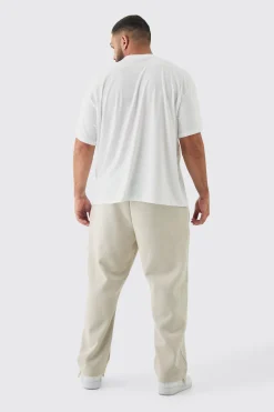 Plus Oversized Cross Rhinestone Printed T-Shirt In | UK^boohooMAN