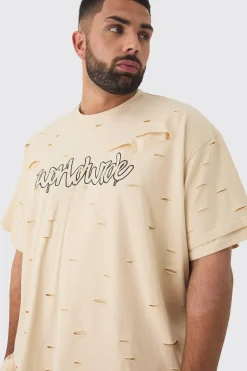 Plus Oversized Double Layer Homme T-shirt | UK^boohooMAN