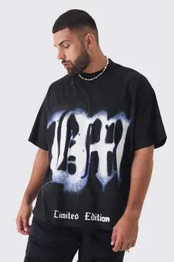 Plus Oversized Extended Neck Limited Edition T-shirt | UK^boohooMAN Best