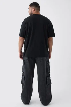 Plus Oversized Extended Neck Limited Edition Print T-Shirt | UK^boohooMAN New