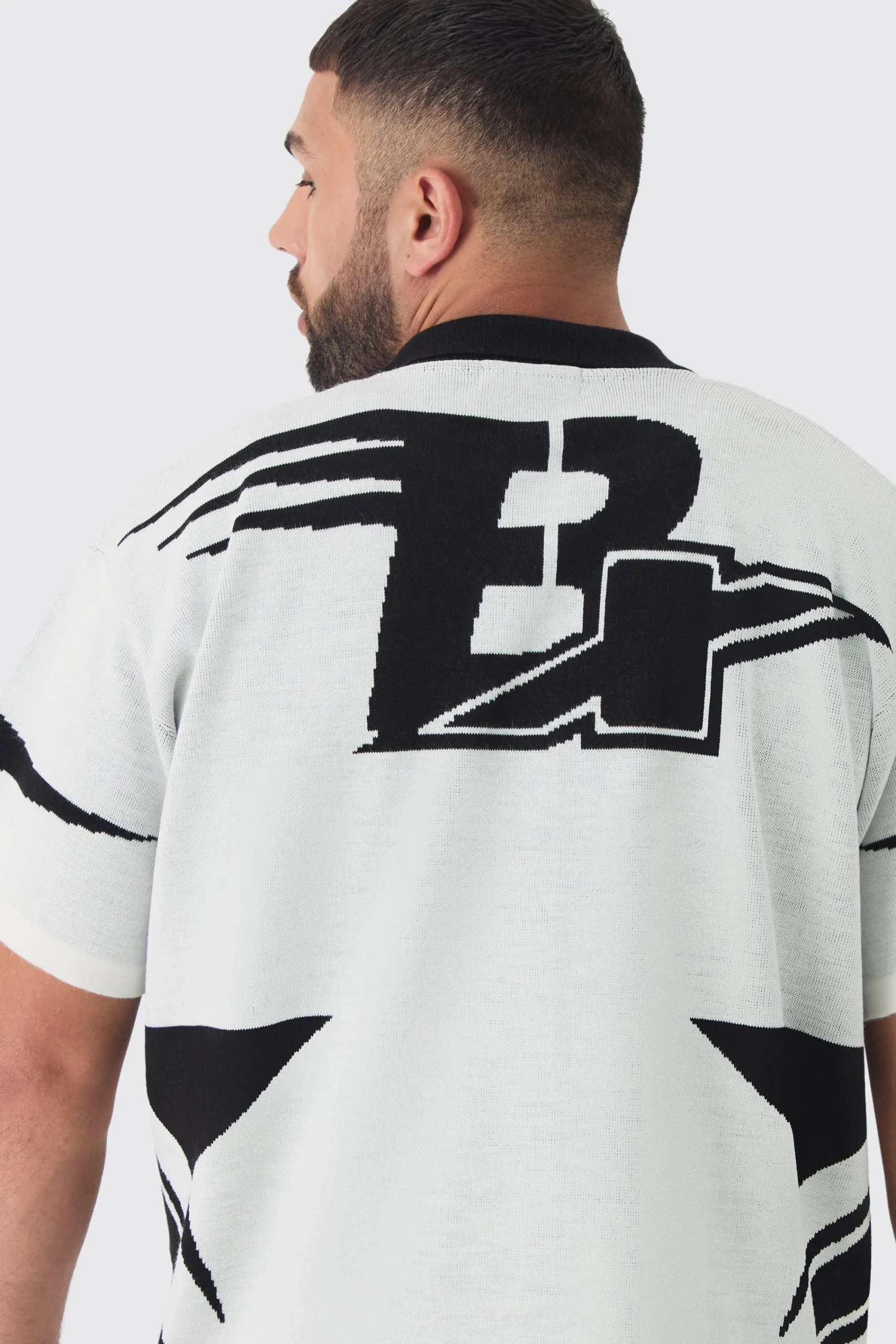 boohooMAN Plus Oversized Fit Knitted Moto Shirt | UK| Shirts