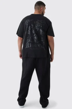 Plus Oversized Floral Rennaisance Print T-Shirt | UK^boohooMAN Sale