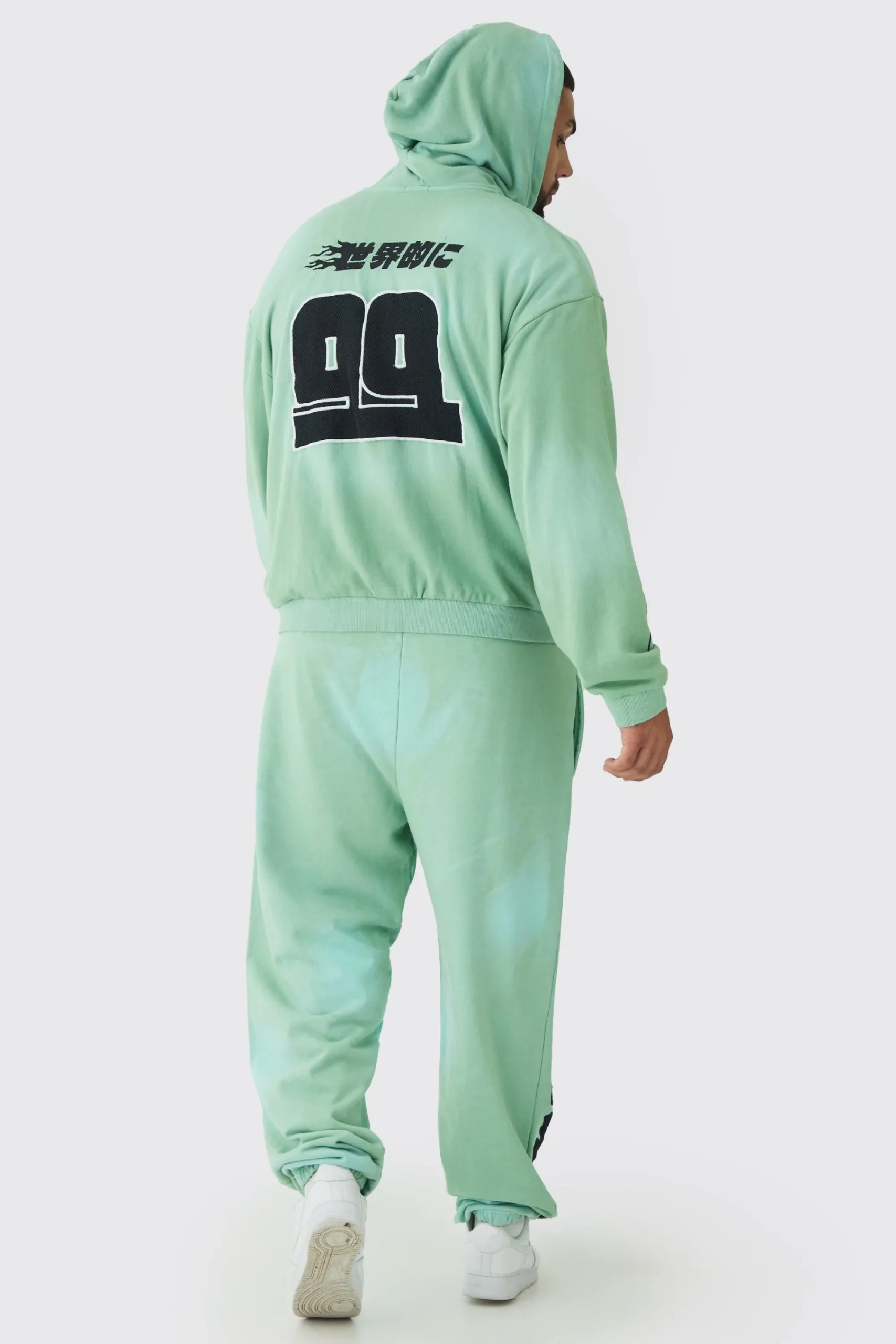 boohooMAN Plus Oversized Heavy Washed Applique Jogger | UK| Trousers|Joggers