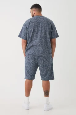 Plus Oversized Jacquard Abstract T-shirt | UK^boohooMAN Best