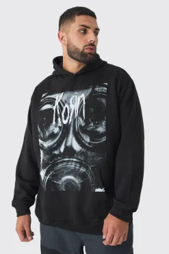 boohooMAN Plus Oversized Korn License Hoodie | UK| Hoodies & Sweatshirts