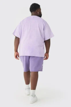 Plus Oversized Limited Applique Washed T-shirt | UK^boohooMAN