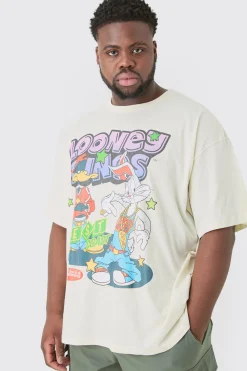 Plus Oversized Looney Tunes License T-shirt | UK^boohooMAN Sale