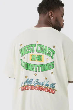 Plus Oversized Looney Tunes License T-shirt | UK^boohooMAN Sale