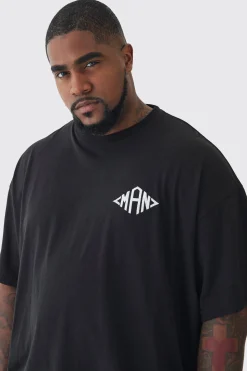 Plus Oversized Man Diamond Embroidered T-shirt In | UK^boohooMAN Clearance