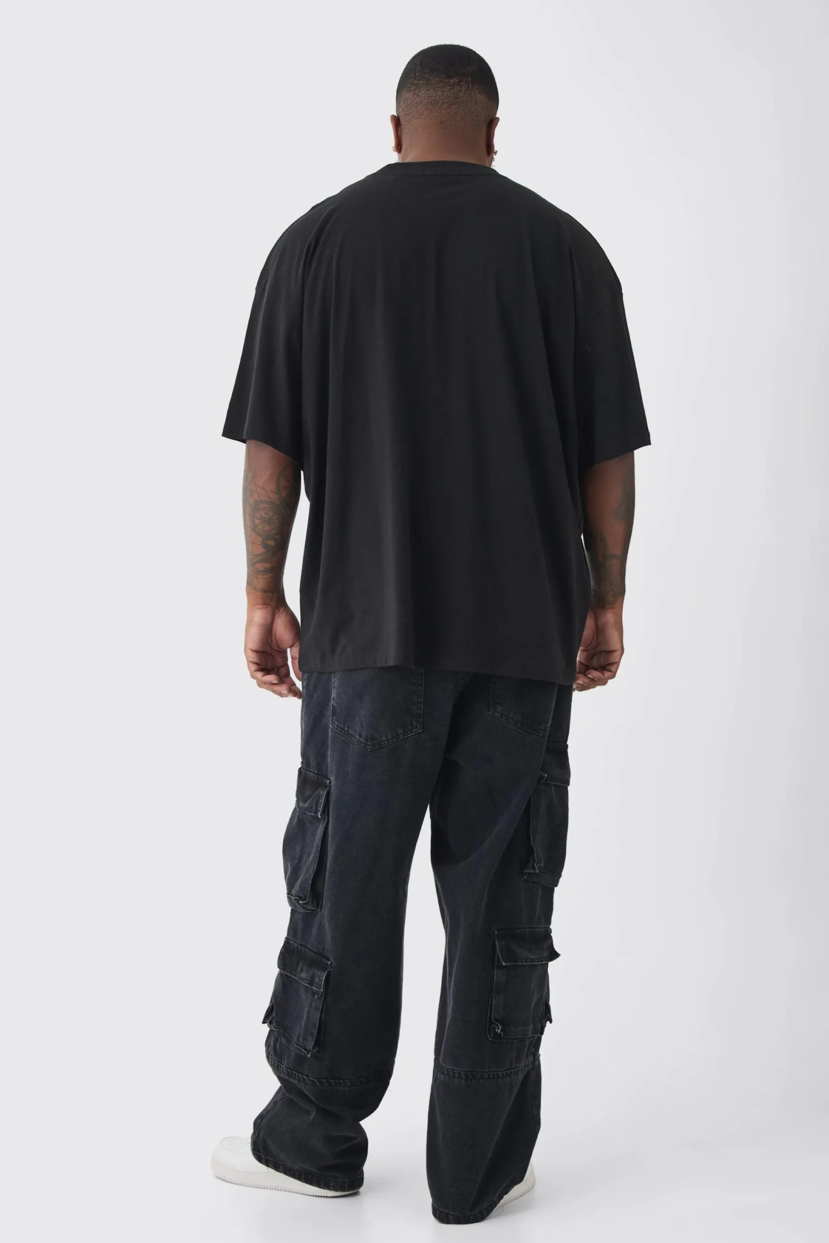 Plus Oversized Metallic Print Cowboy T-Shirt | UK^boohooMAN Sale