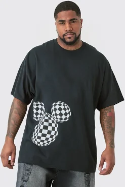 Plus Oversized Mickey Mouse License T-shirt In | UK^boohooMAN New