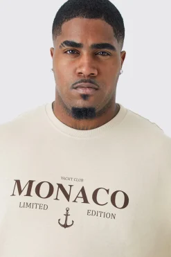 Plus Oversized Monaco Limited Edition T-shirt | UK^boohooMAN New