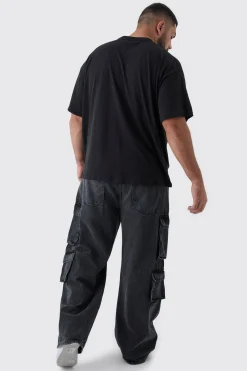 Plus Oversized Neck Homme Y2K Print T-Shirt | UK^boohooMAN Discount