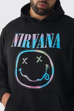 boohooMAN Plus Oversized Nirvana Face License Print Hoodie | UK| Hoodies & Sweatshirts