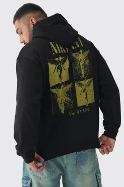 boohooMAN Plus Oversized Nirvana License Print Hoodie | UK| Hoodies & Sweatshirts