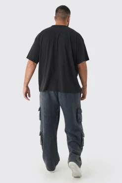 Plus Oversized Official Balaclava Print T-Shirt | UK^boohooMAN Clearance