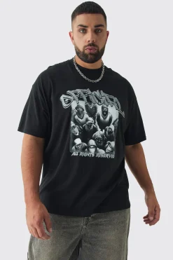 Plus Oversized Official Balaclava Print T-Shirt | UK^boohooMAN Discount