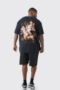 Plus Oversized Official Dove Back Print T-shirt In | UK^boohooMAN Best