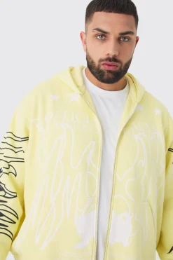 boohooMAN Plus Oversized Official Man Print Hoodie | UK| Hoodies & Sweatshirts