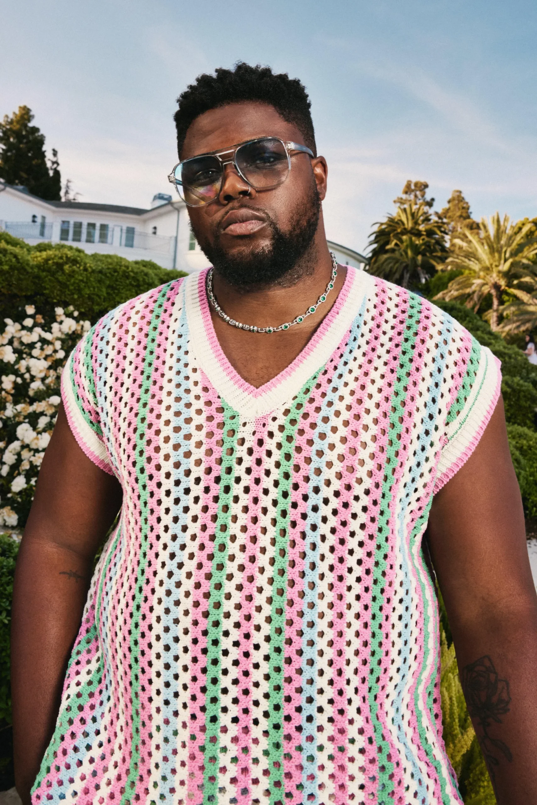 Plus Oversized Open Stitch Crochet Knitted Tank | UK^boohooMAN Outlet