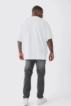 Plus Oversized Plus 13 Leopard Embroidered T-shirt In | UK^boohooMAN Sale