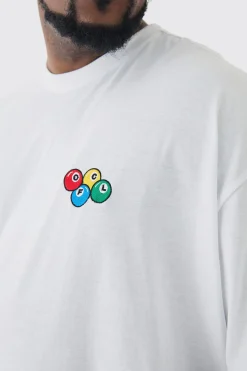 Plus Oversized Plus OFCL 8 Ball Embroidered T-shirt In | UK^boohooMAN Hot