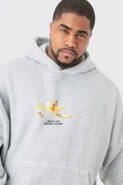 boohooMAN Plus Oversized Plush Boxy Drop Shoulder Printed Hoodie | UK| Hoodies & Sweatshirts