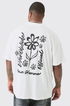 Plus Oversized Pour Homme Line Drawing Print T-shirt | UK^boohooMAN Sale