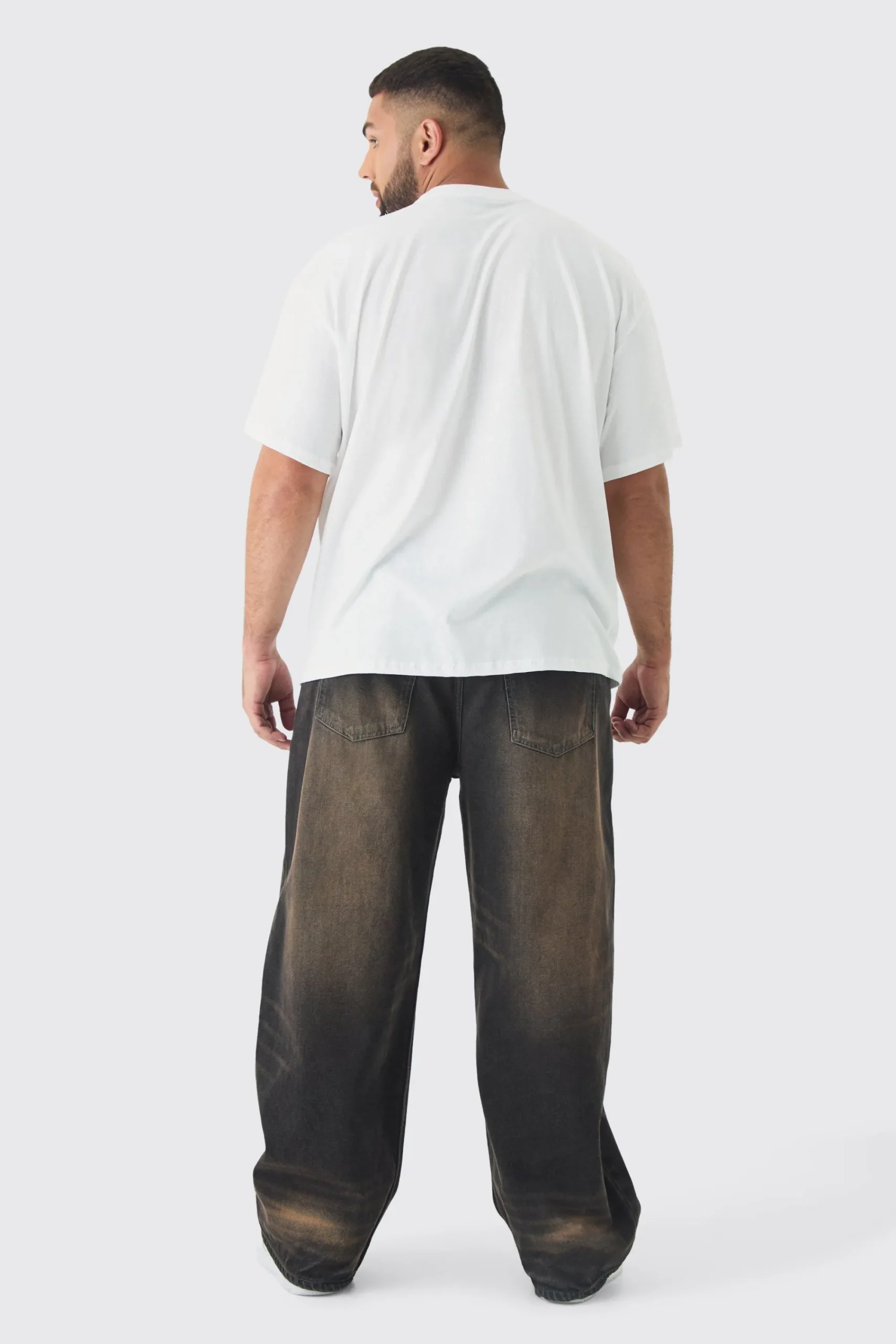 Plus Oversized Pour Homme Moto Print T-Shirt | UK^boohooMAN Clearance