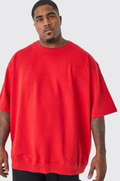 boohooMAN Plus Oversized Short Sleeve Lightweight Boxy Sweatshirt | UK| Hoodies & Sweatshirts