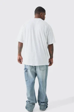 Plus Oversized Skull Over Seams Graphic T-shirt | UK^boohooMAN