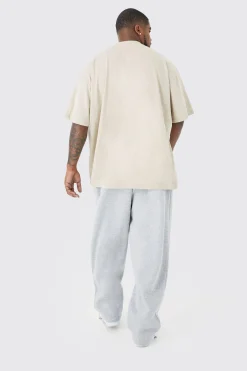 Plus Oversized Soho Varsity Debossed T-shirt | UK^boohooMAN Hot