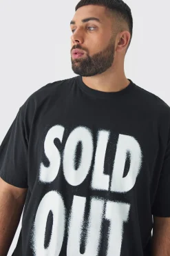 Plus Oversized Sold Out Print T-shirt | UK^boohooMAN Best