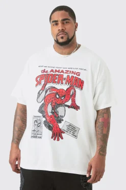 Plus Oversized Spiderman License T-shirt | UK^boohooMAN Best