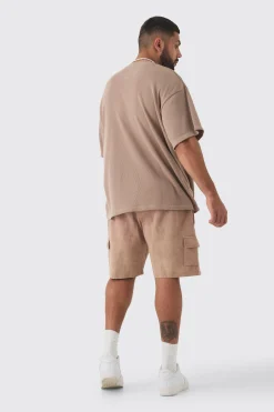 Plus Oversized Waffle T-shirt | UK^boohooMAN Best