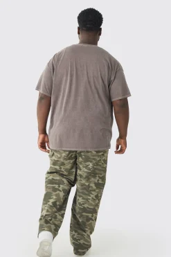 Plus Oversized Washed Wyoming Print T-shirt | UK^boohooMAN Best