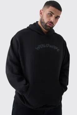 boohooMAN Plus Oversized Worldwide Gothic Cross Print Hoodie | UK| Hoodies & Sweatshirts