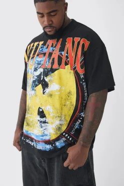 Plus Oversized Wu-Tang Large Scale License Print T-Shirt | UK^boohooMAN