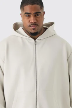 boohooMAN Plus Oversized Zip Through Scuba Hoodie | UK| Hoodies & Sweatshirts