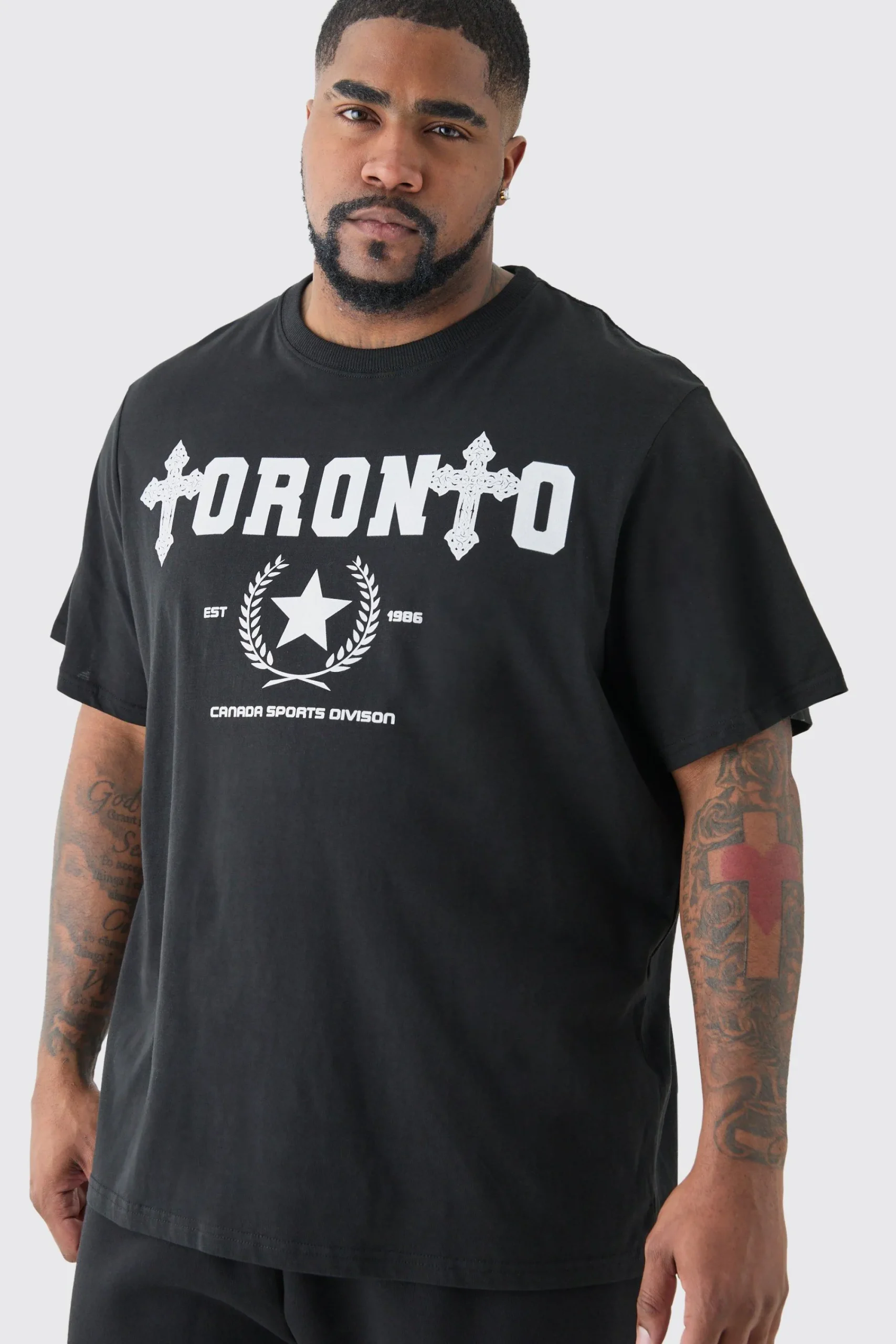 Plus Paris Toronto Print T-shirt | UK^boohooMAN Outlet