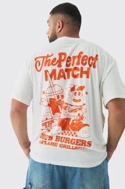 Plus Perfect Match Graphic T-Shirt | UK^boohooMAN Clearance