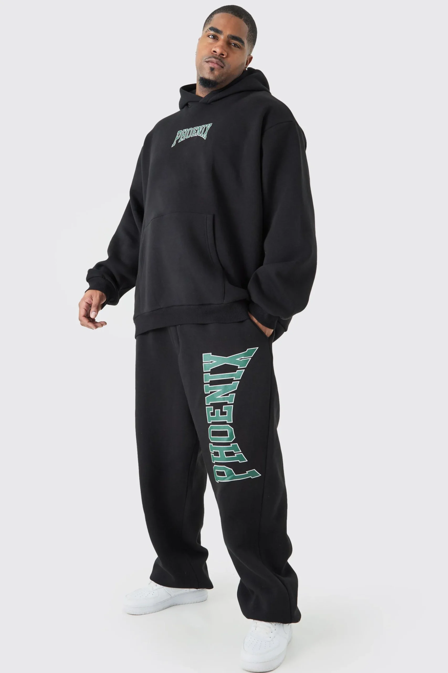 boohooMAN Plus Phoenix Oversized Hooded Tracksuit | UK| Tracksuits
