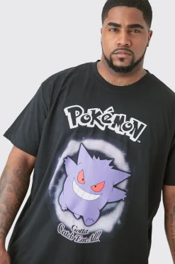 Plus Pokemon Gengar Printed Licensed T-shirt In | UK^boohooMAN Sale